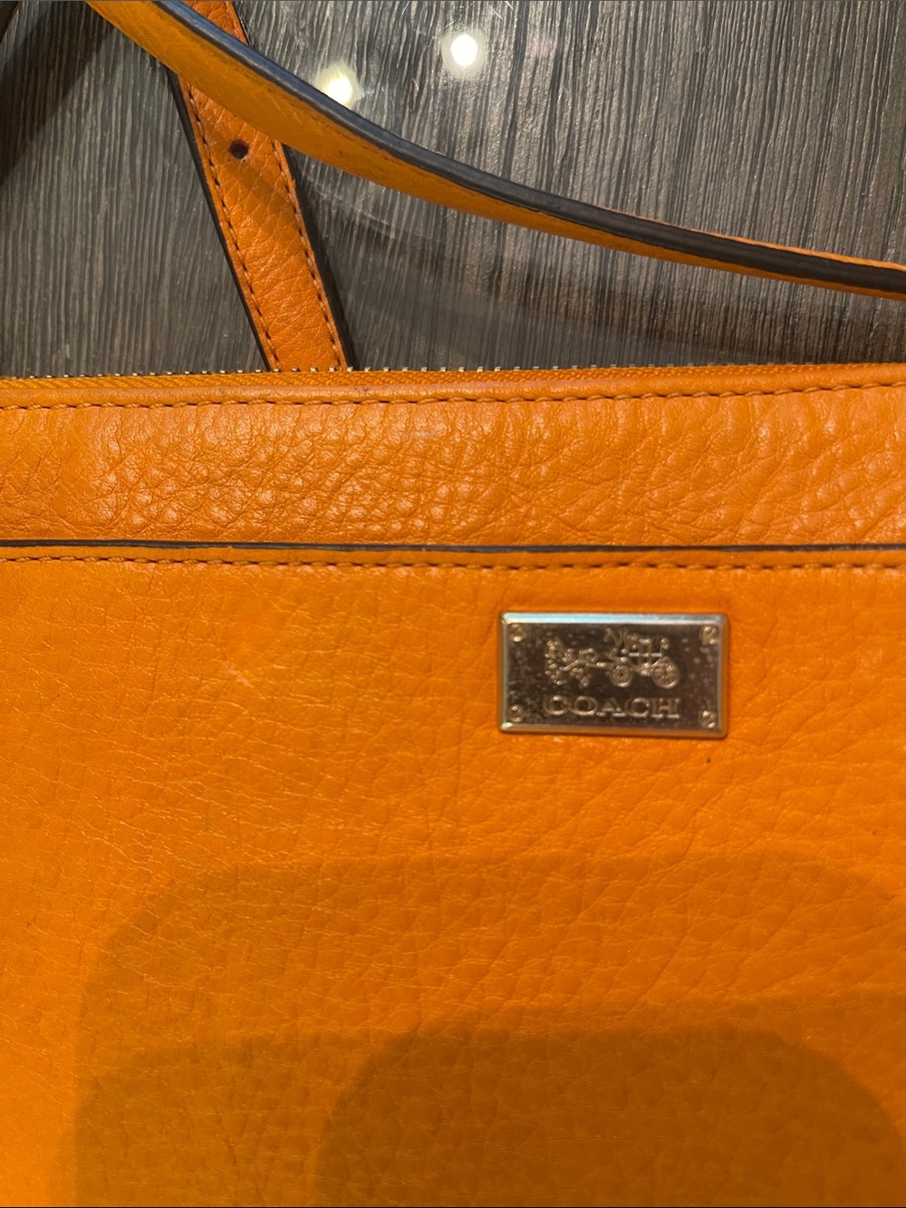 Coach Madison East West SwingPack Crossbody Bag Tangerine-Mandarin Orange F49993 - Picture 10 of 17